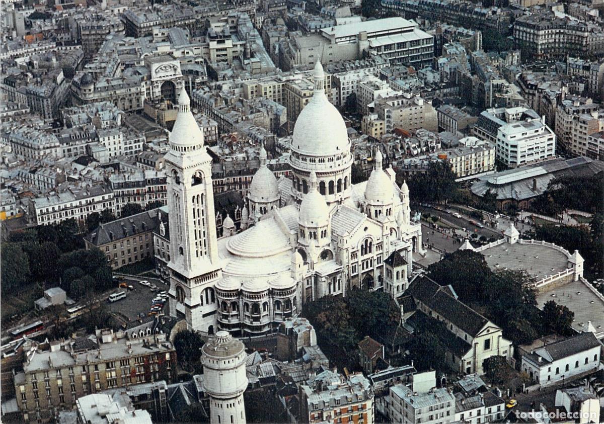 Postales: Postal de la Vista A&eacute;rea de la Bas&iacute;lica del Sacr&eacute;-C&oelig;ur en Par&iacute;s
