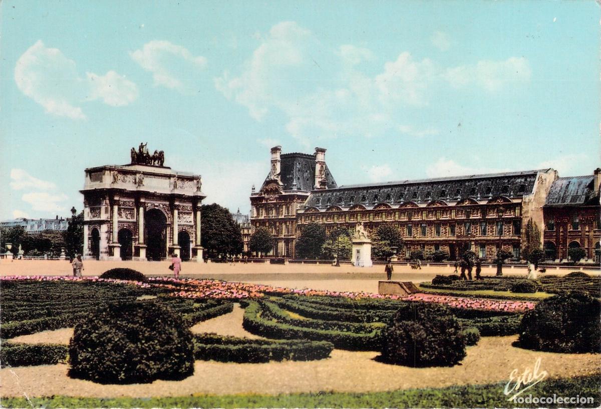 Postales: Postal de Par&iacute;s: Jard&iacute;n de las Tuller&iacute;as y Arco del Carrusel