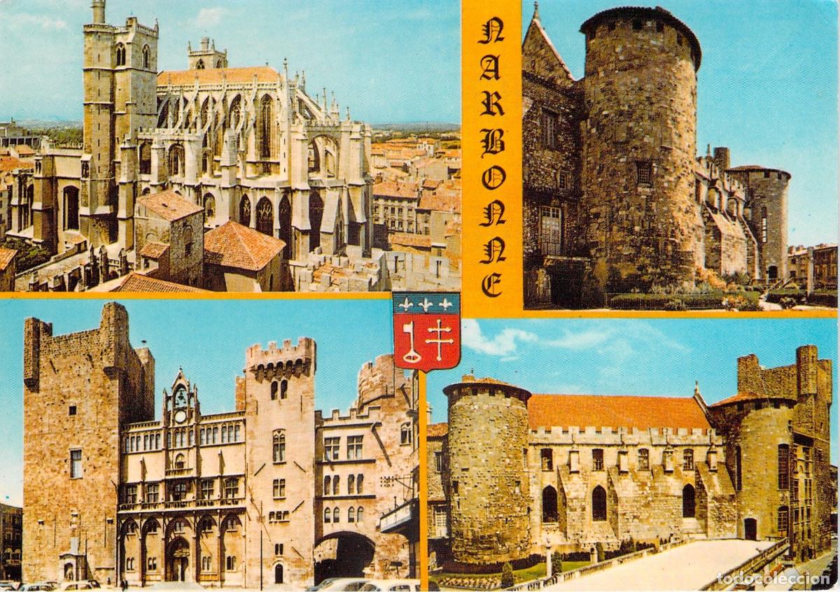 Postales: Postal de Narbonne con la Catedral y el Palacio de los Arzobispos