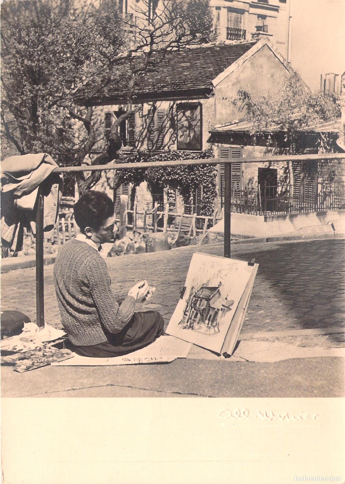 Cartoline: Postal de Par&iacute;s Montmartre Cabaret Le Lapin Agile con Pintor