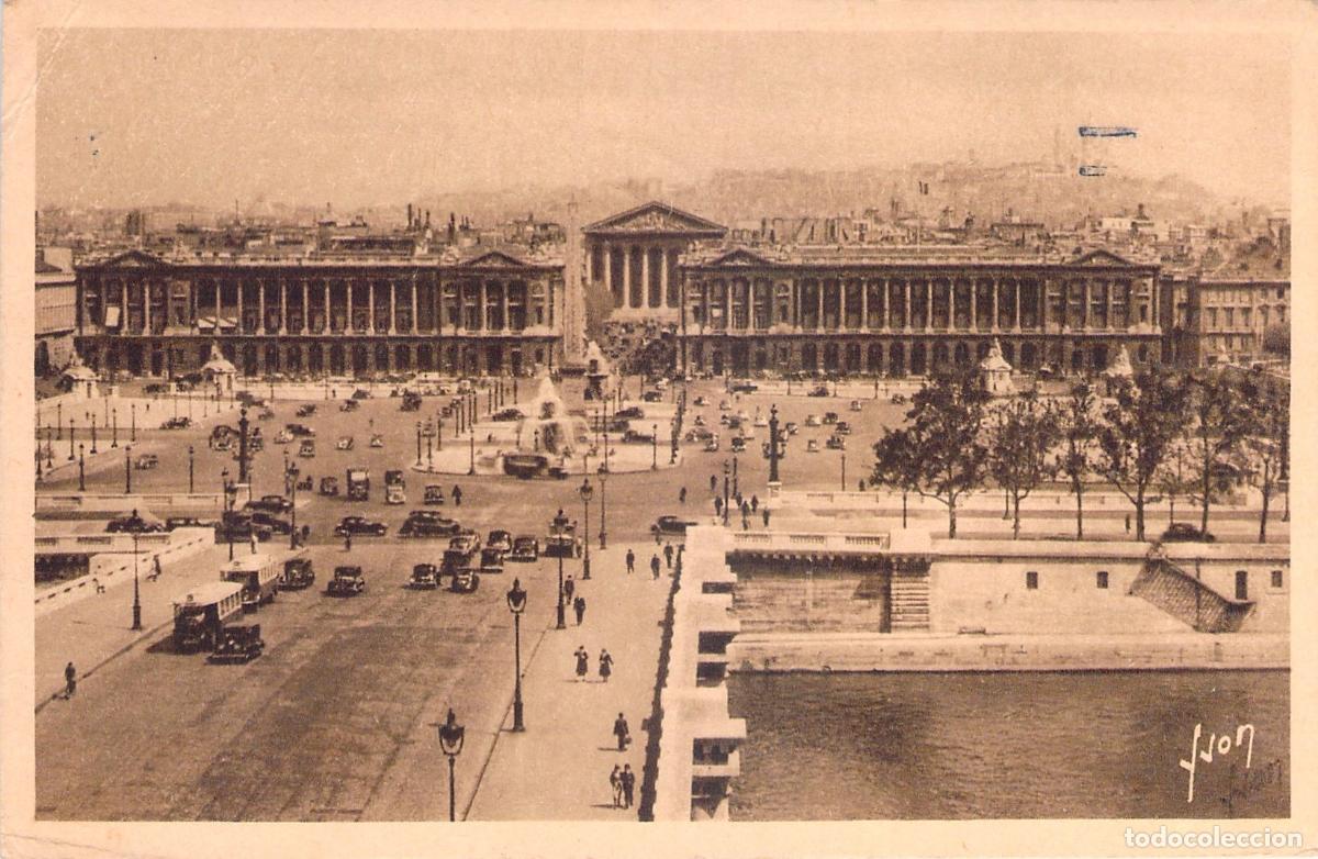 Postkarten: Postal de la Place de la Concorde y Butte Montmartre en Par&iacute;s