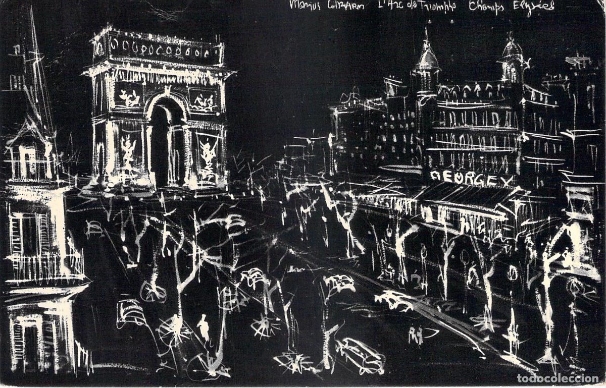 Postkarten: Postal Art&iacute;stica de Par&iacute;s Arco del Triunfo por Marius Girard