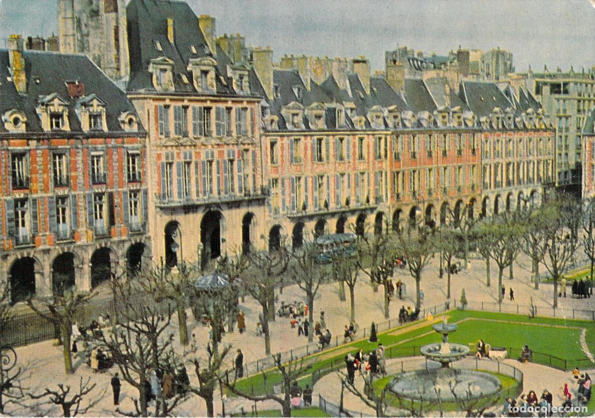 Postales: Postal de la Place des Vosges en Par&iacute;s, Francia