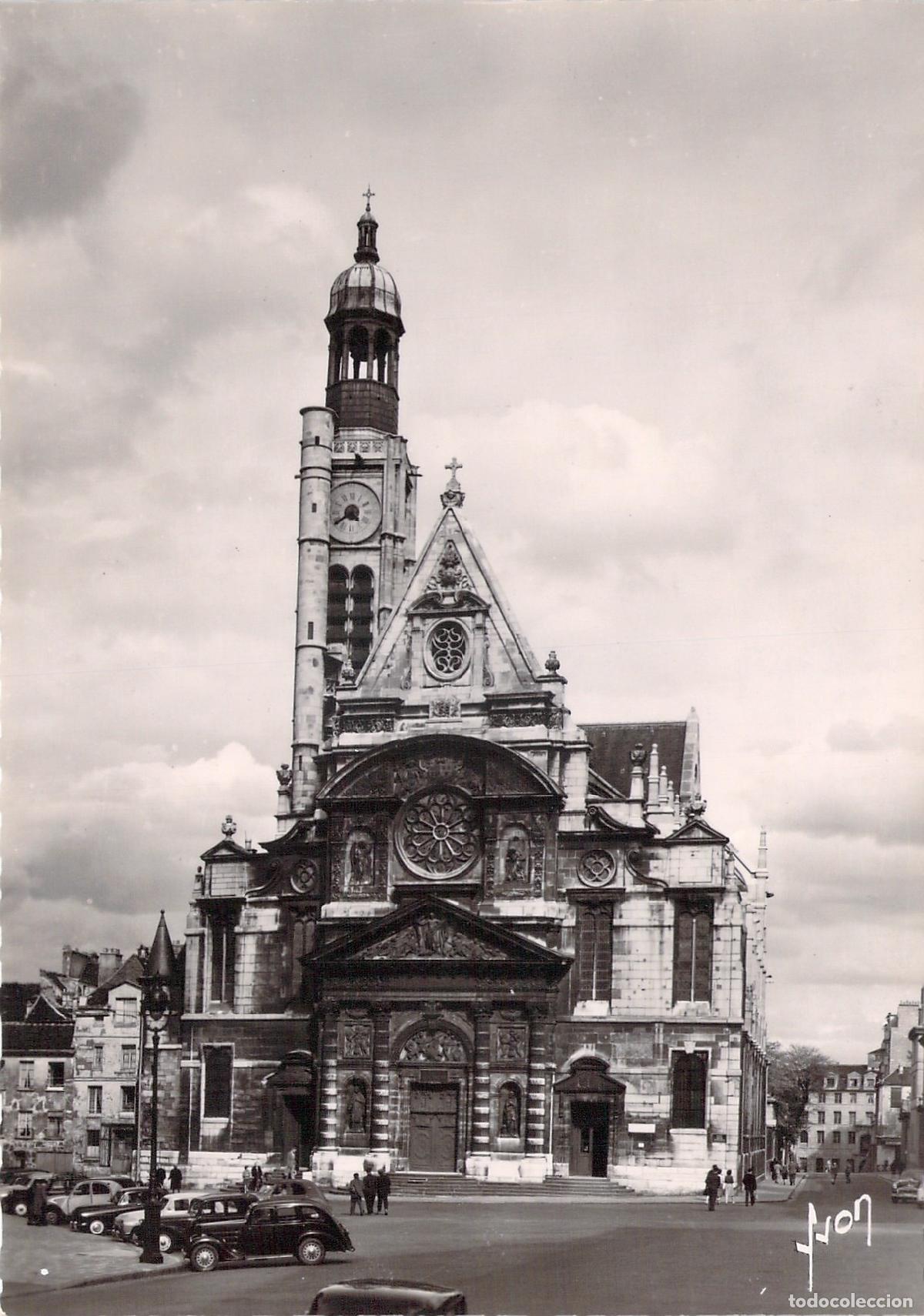 Postales: Postal Iglesia Saint-Etienne du Mont en Par&iacute;s, Francia