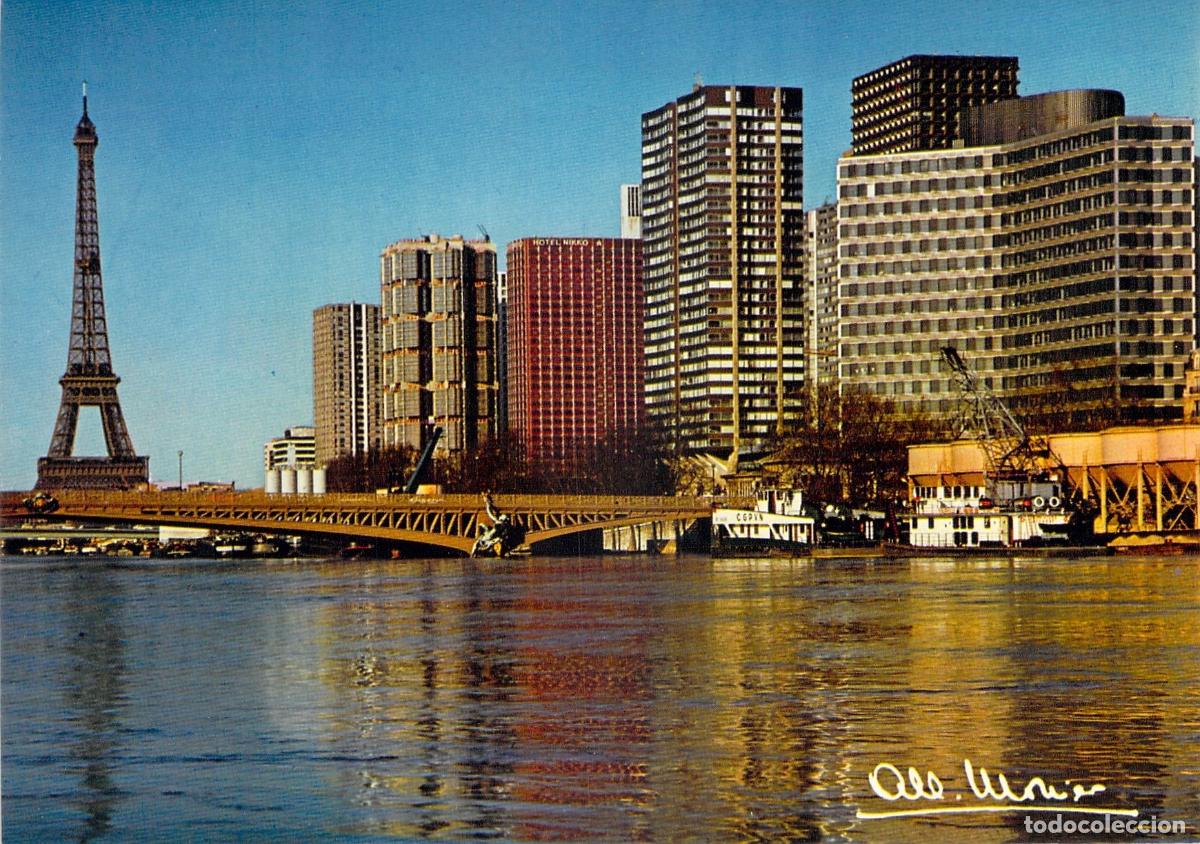Cartoline: Postal de Par&iacute;s: El Sena, Quai de Grenelle y Torre Eiffel