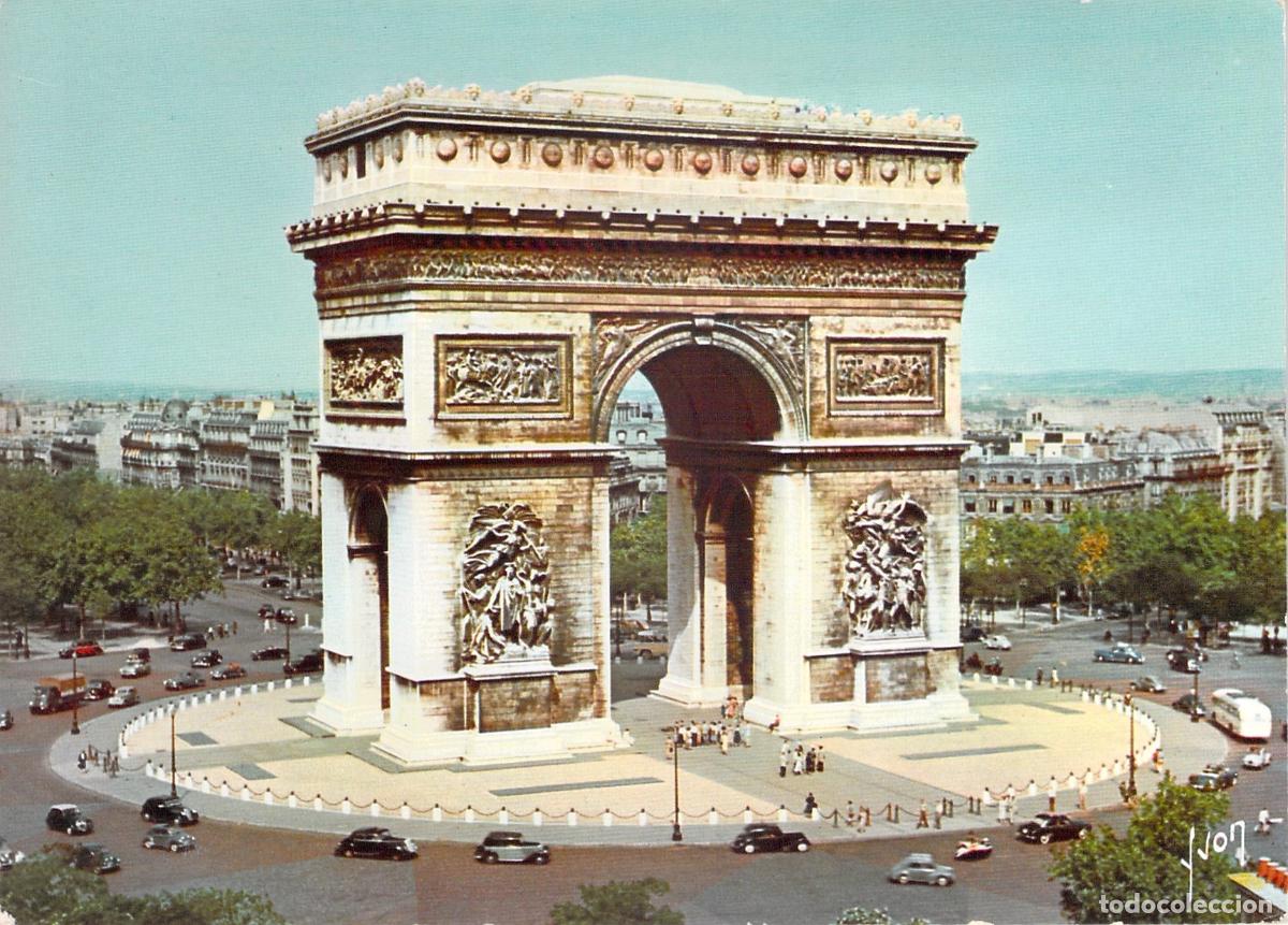 Cartoline: Postal de Par&iacute;s, Arco de Triunfo y Plaza de la Estrella, Ediciones Yvon