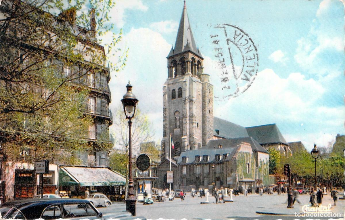 Cartoline: Postal Iglesia Saint-Germain-des-Pr&eacute;s en Par&iacute;s