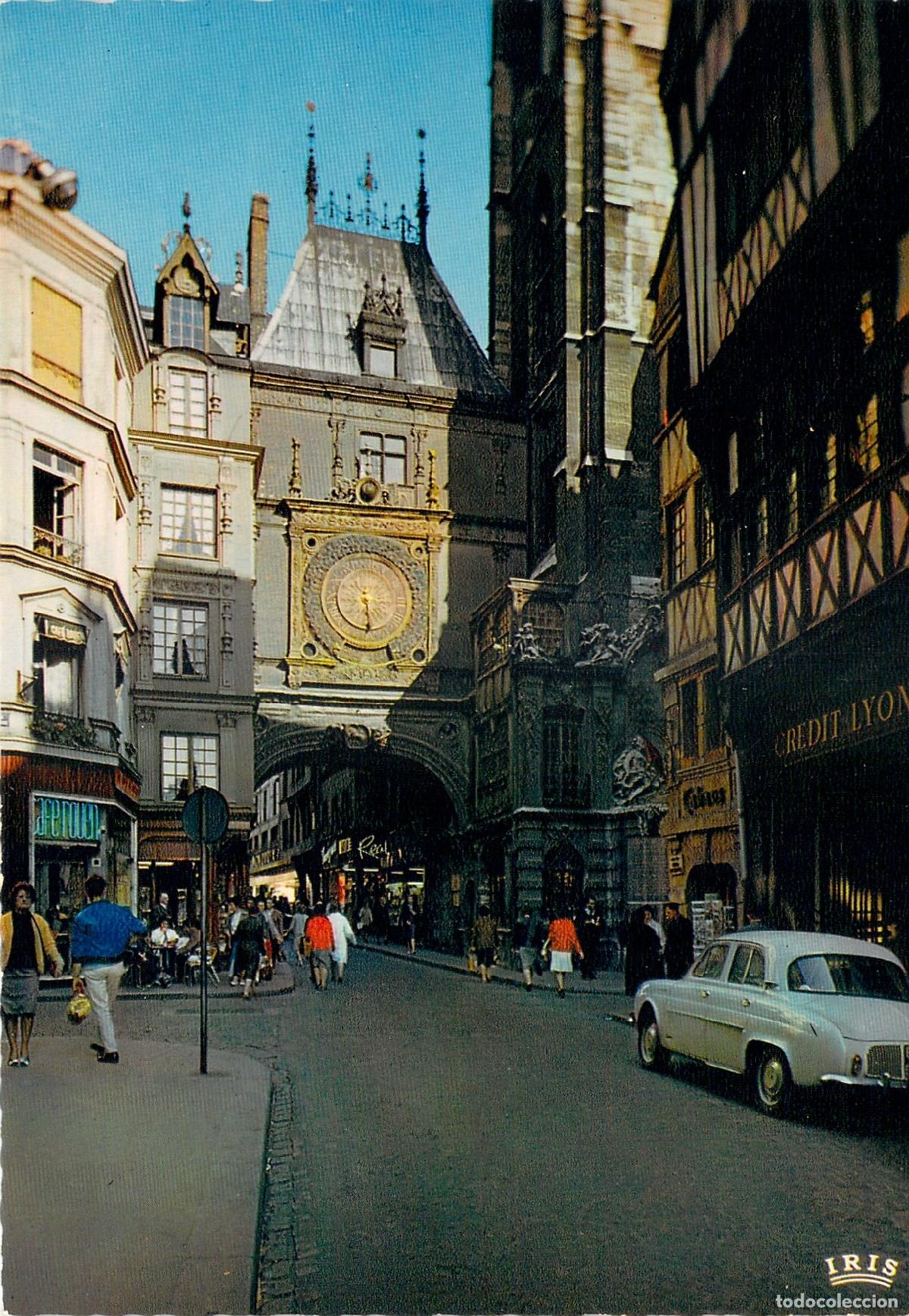 Cartoline: Postal de Rouen - Vista del Gran Reloj Le Gros Horloge