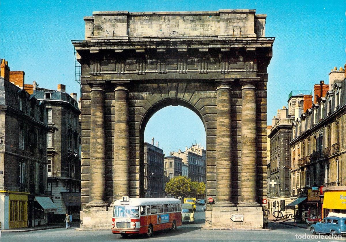 Postales: Postal de Burdeos, Porte des Salini&egrave;res y Escena Urbana