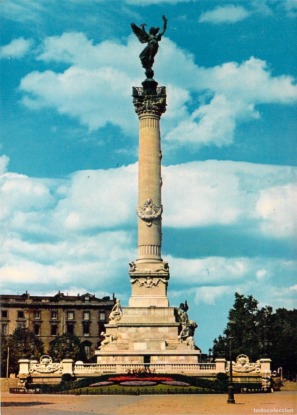 Postales: Postal del Monumento de los Girondinos en Burdeos Francia