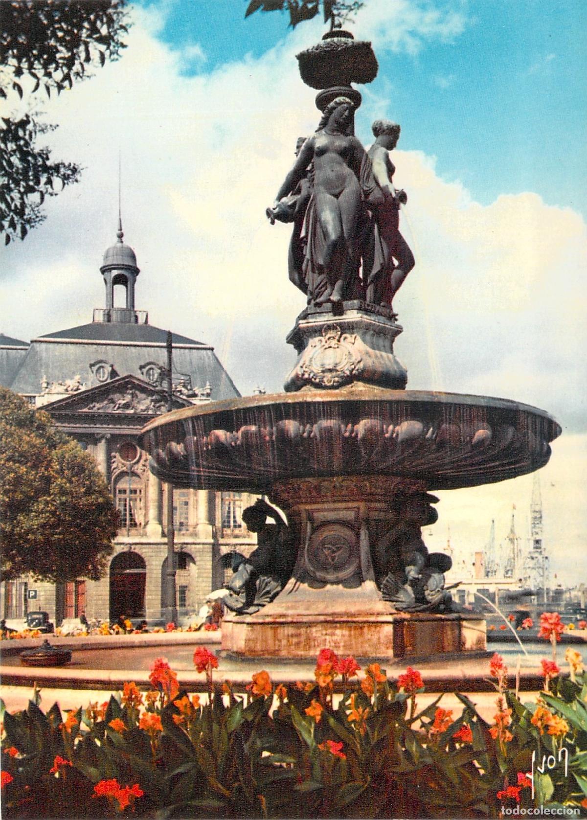 Postales: Postal de Burdeos, Francia - Fuente de las Tres Gracias