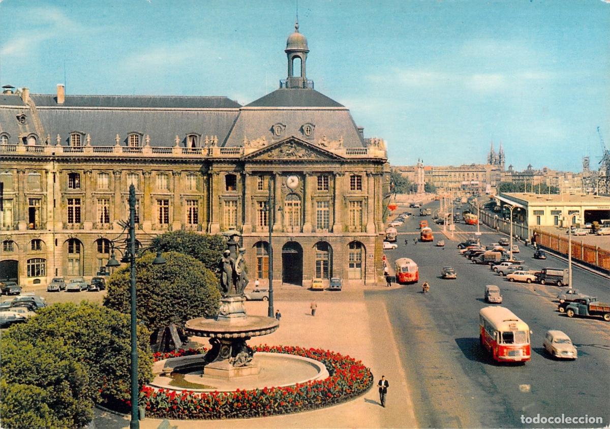 Postales: Postal de Burdeos, Place de la Bourse y Les Quais