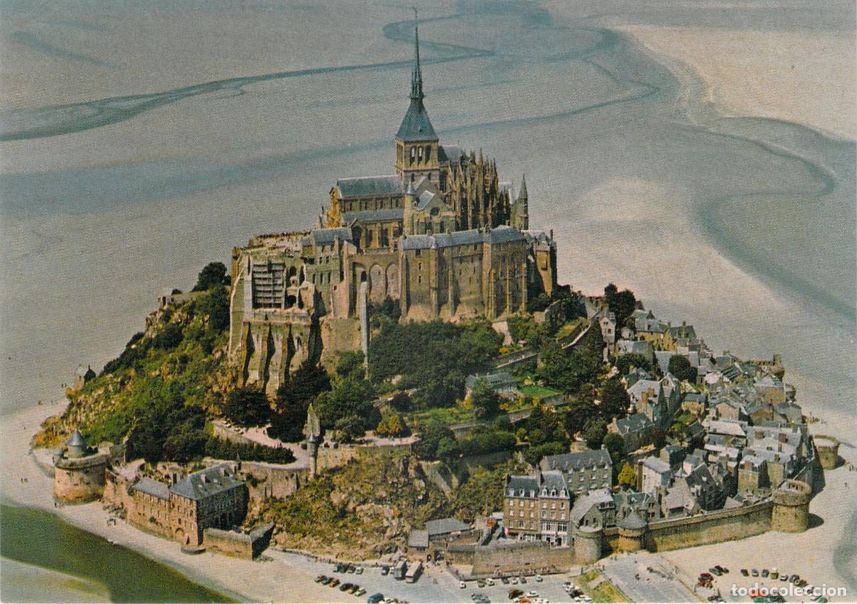 Postales: Postal de Vista A&eacute;rea del Mont-Saint-Michel, Francia