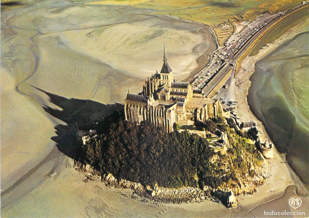 Postales: Postal Tur&iacute;stica del Monte Saint-Michel en Normand&iacute;a, Vista A&eacute;rea