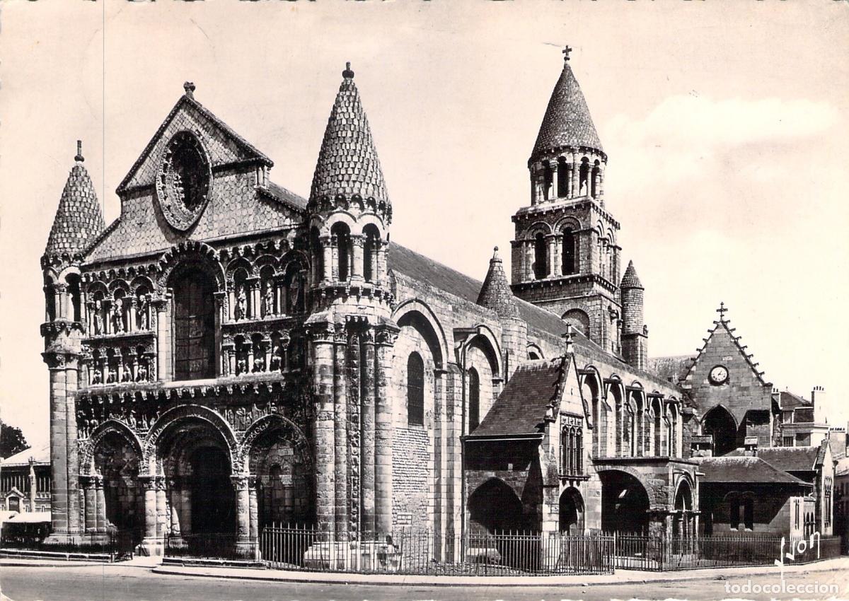 Postales: Postal Iglesia Notre-Dame-la-Grande en Poitiers Francia