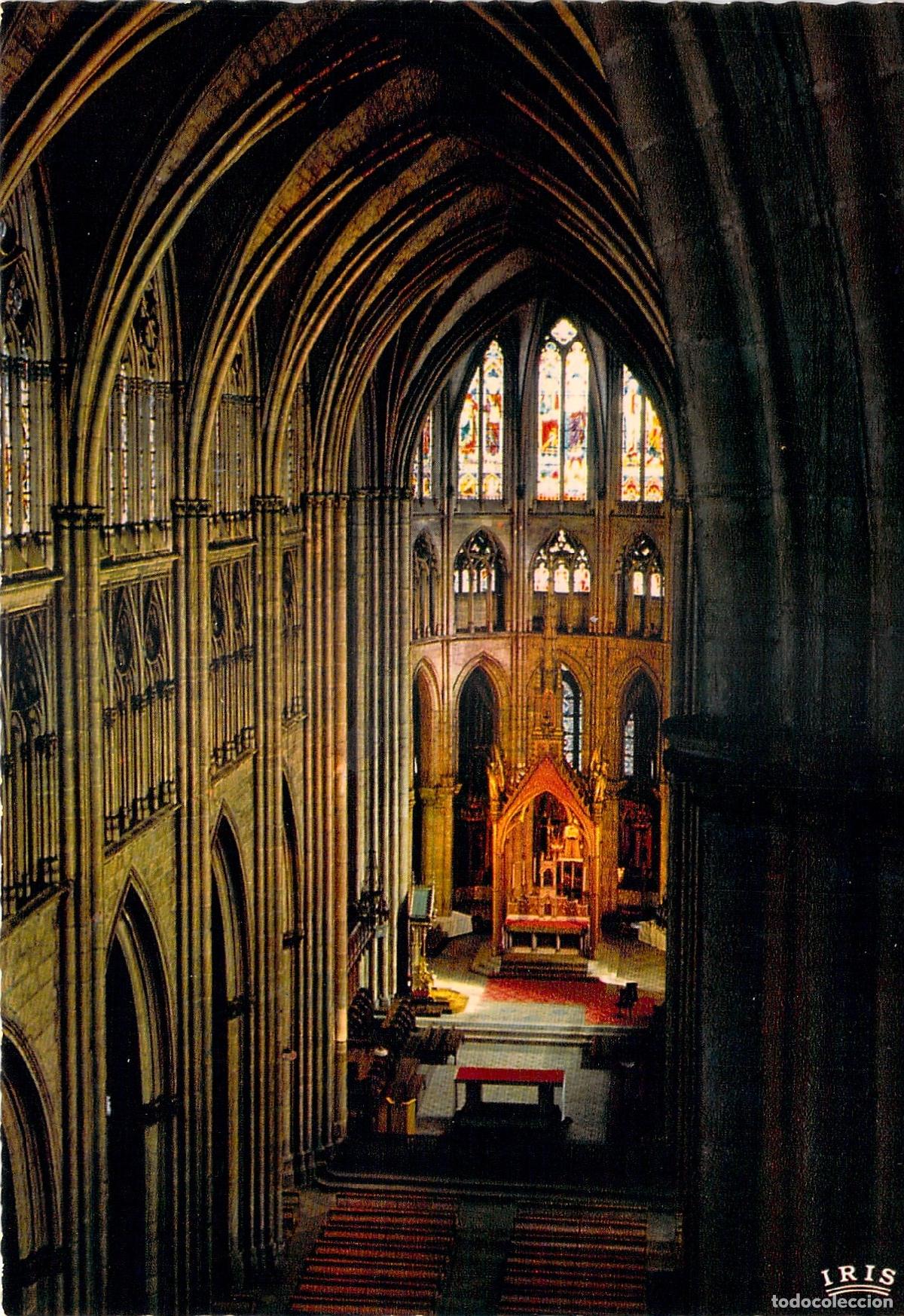 Postales: Postal Interior de la Catedral de Bayona Francia
