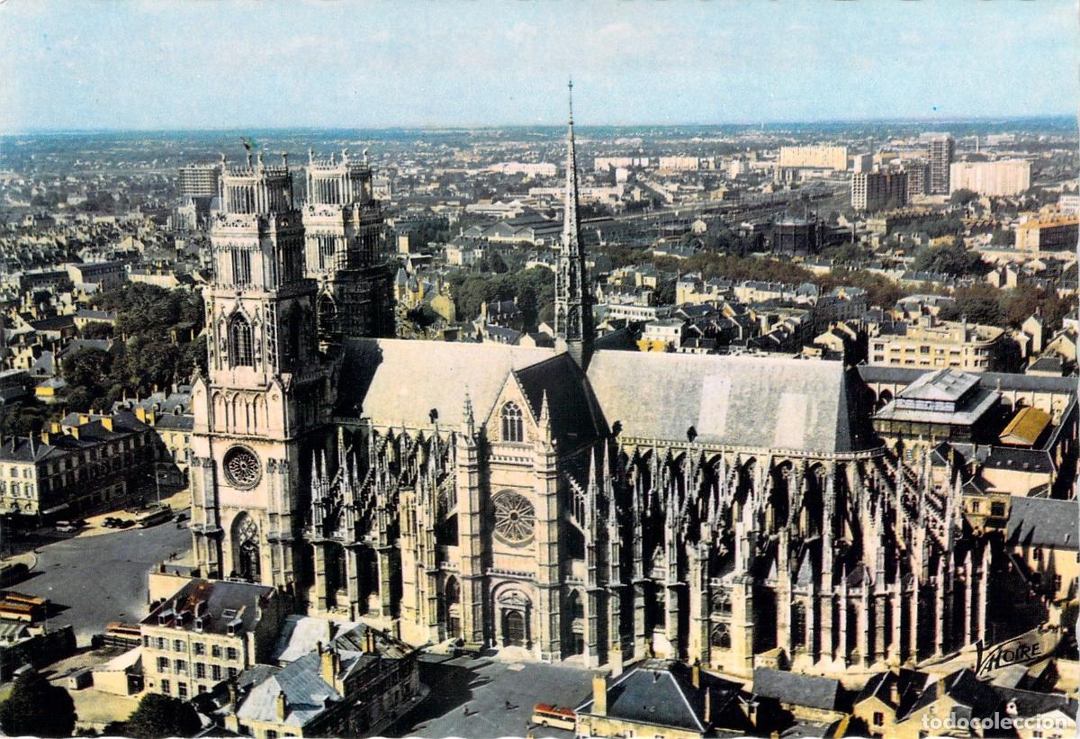 Postales: Postal de Vista A&eacute;rea de la Catedral de Orleans, Francia