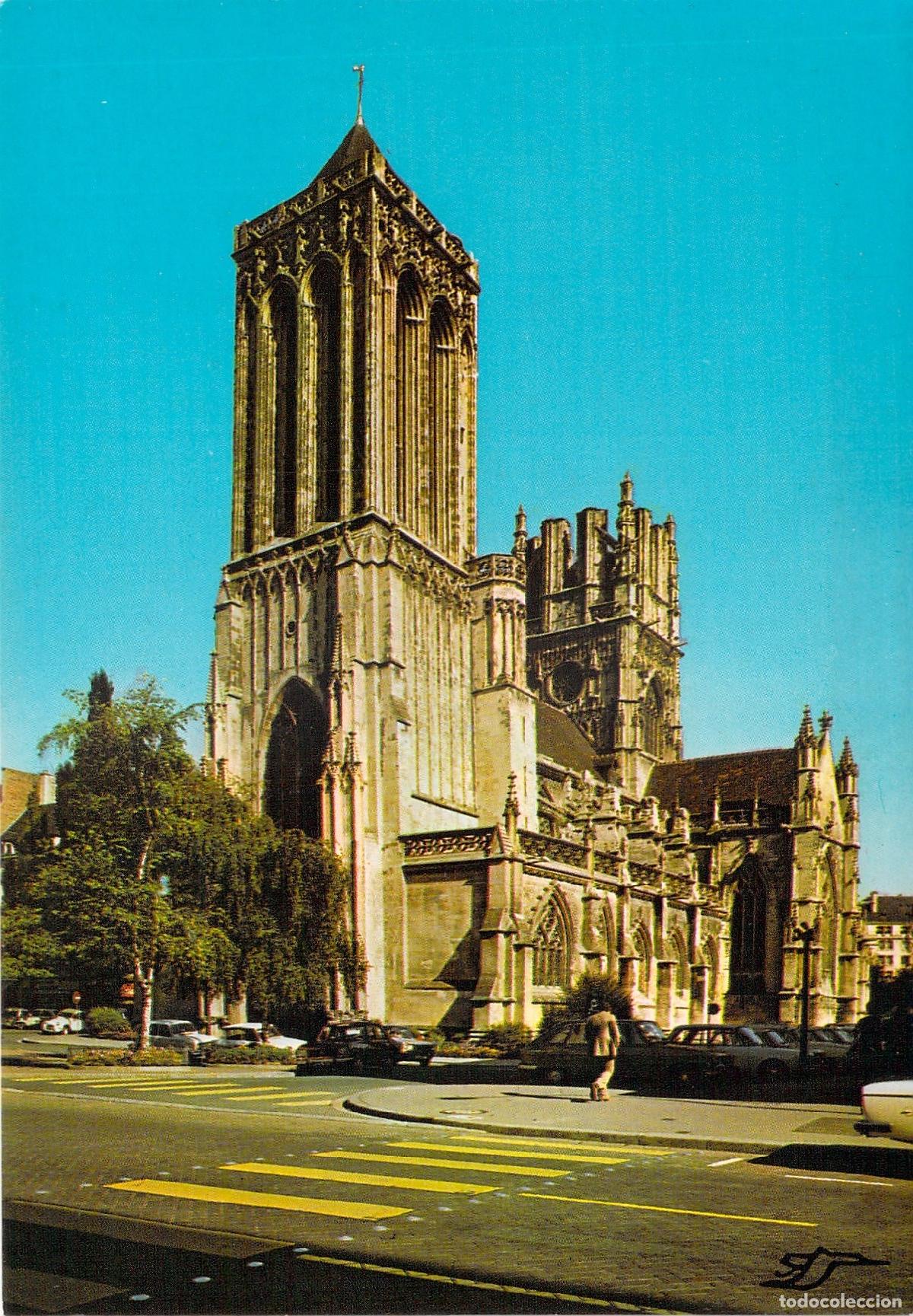 Cartes Postales: Postal de la Iglesia de Saint-Jean y Torre Inclinada en Caen, Normand&iacute;a