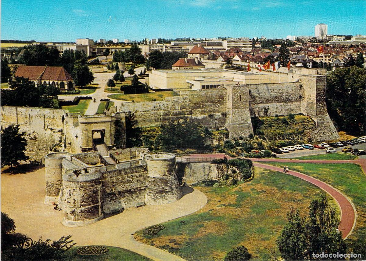 Cartes Postales: Postal del Castillo de Caen y las Murallas Medievales en Normand&iacute;a