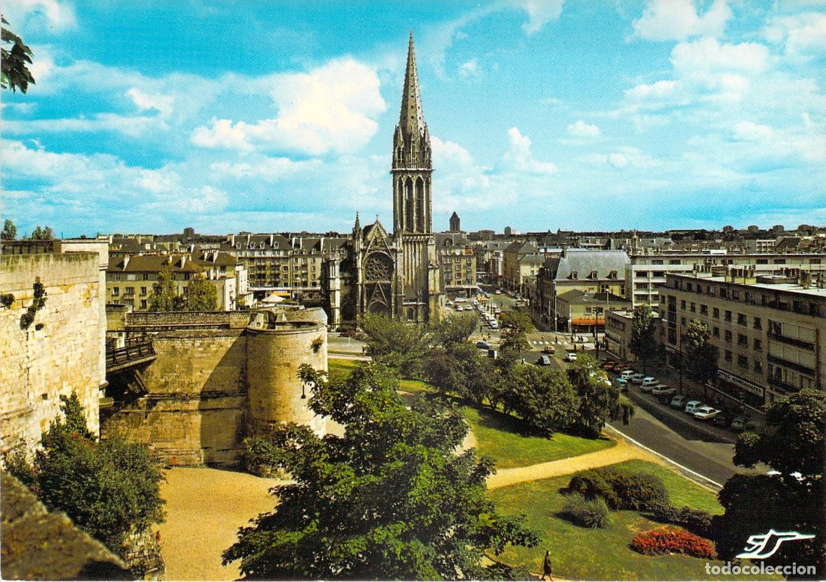Cartes Postales: Postal de Caen: Murallas del Castillo e Iglesia de San Pedro, Normand&iacute;a