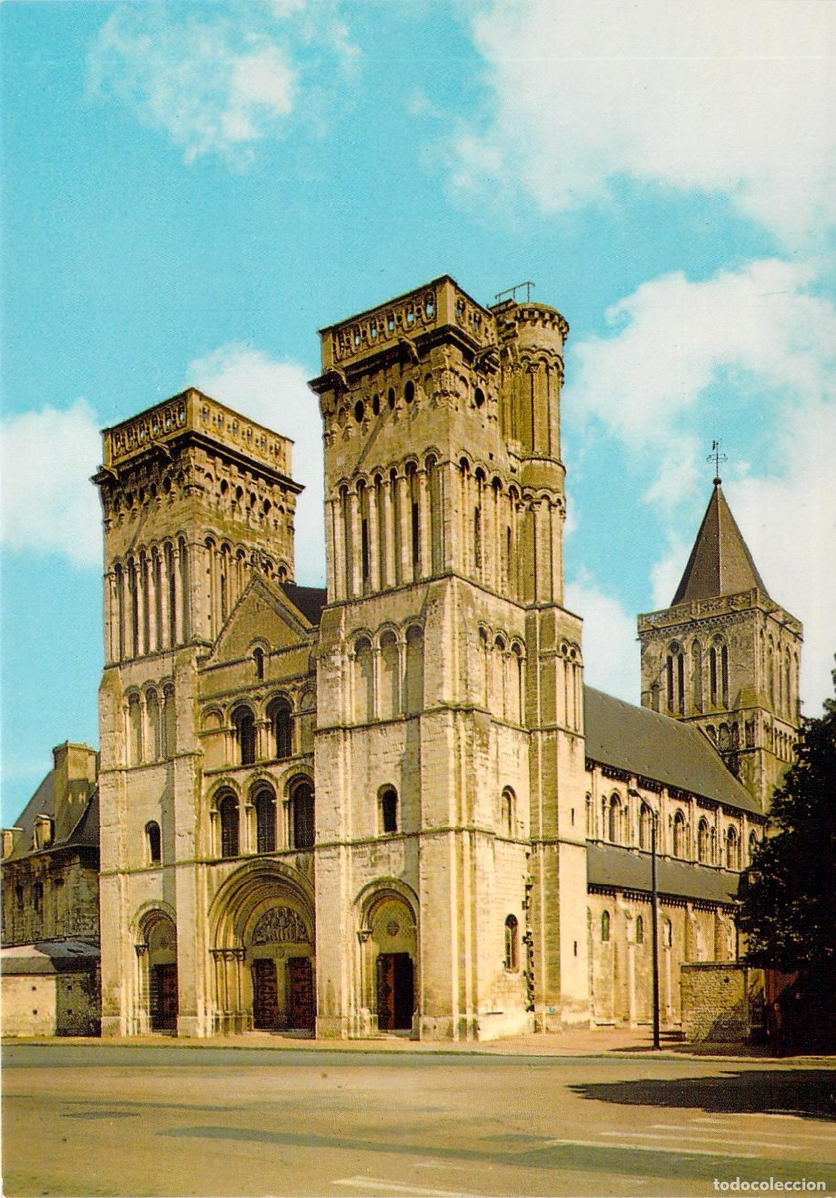 Postkarten: Postal Iglesia de la Trinidad y Abad&iacute;a de las Damas en Caen, Francia