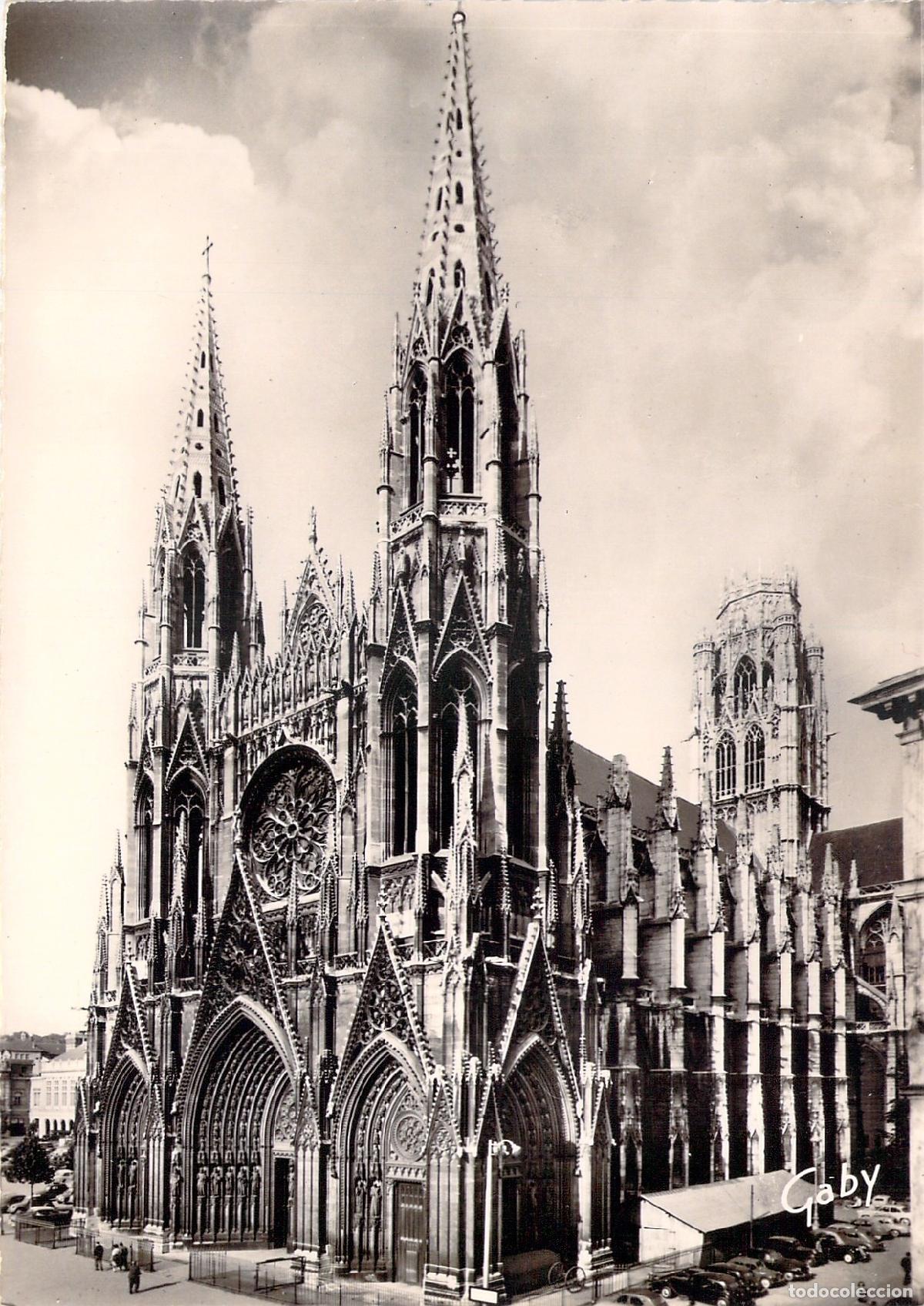 Cartes Postales: Postal de la Fachada de la Abad&iacute;a de Saint-Ouen en Rouen