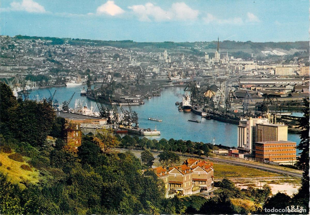 Cartes Postales: Postal de Rouen: Vista General de la Ciudad y el Puerto, Francia