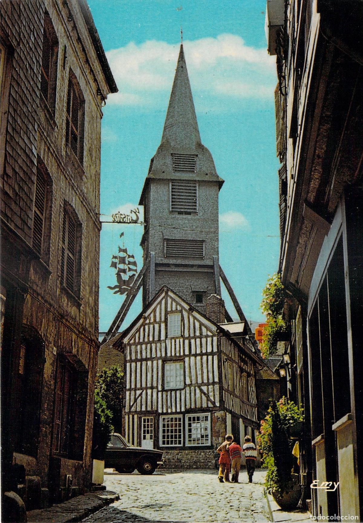 Cartes Postales: Postal Campanario de la Iglesia de Santa Catalina en Honfleur