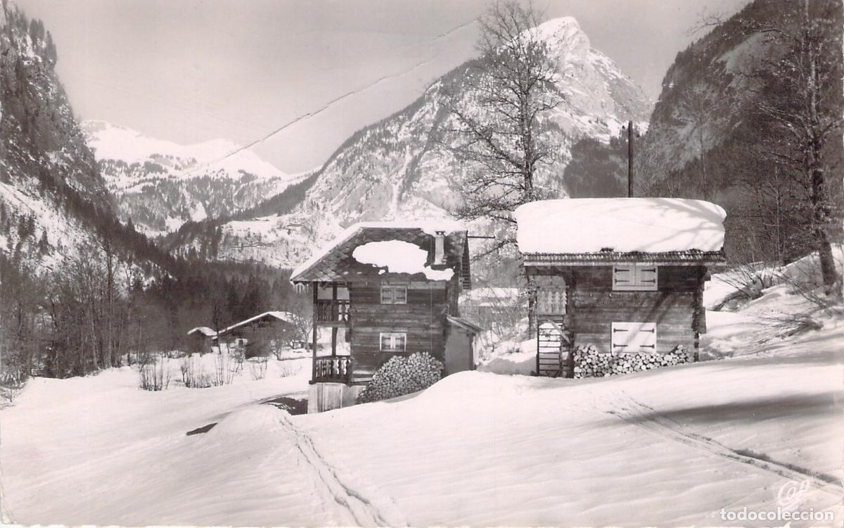 Cartes Postales: Postal Samo&euml;ns Le Chevreret Chalets de Monta&ntilde;a en Nieve Francia