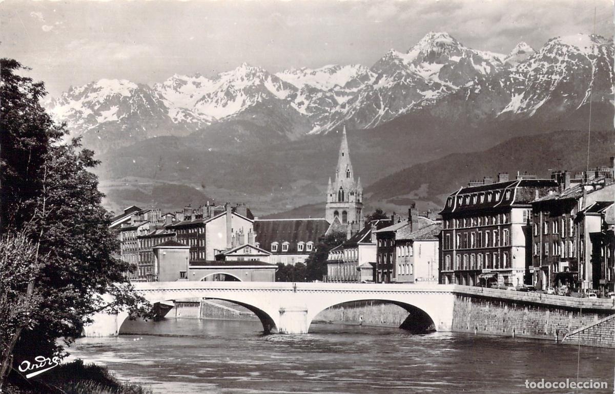 Cartes Postales: Postal de Grenoble: Pont Marius Gontard e Iglesia Saint-Andr&eacute;