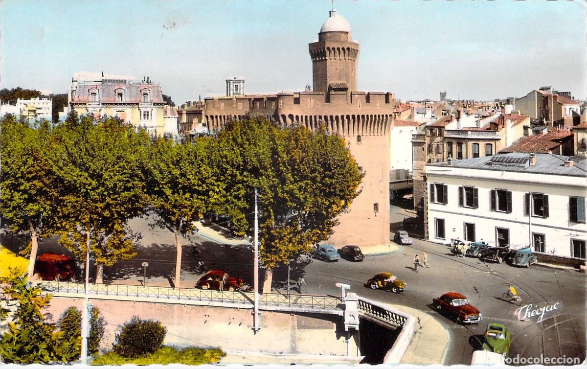 Postales: Postal de Perpi&ntilde;&aacute;n Le Castillet y el Puente Magenta