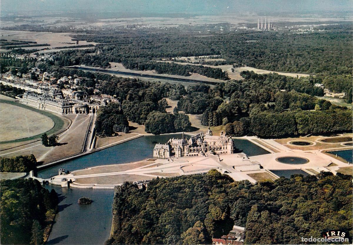 Postales: Postal Vista A&eacute;rea del Castillo de Chantilly en Oise