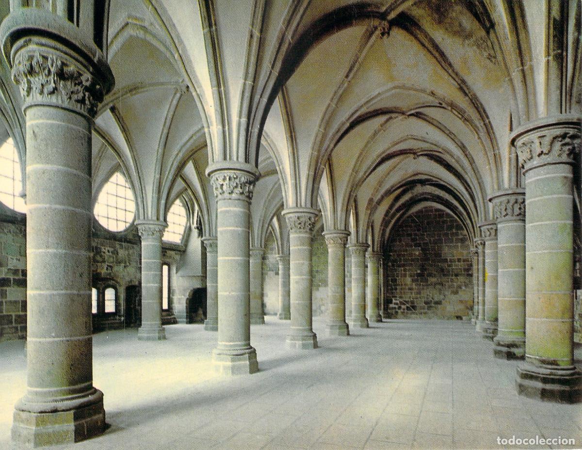 Postales: Postal de Mont Saint Michel: Sala de los Caballeros, Francia