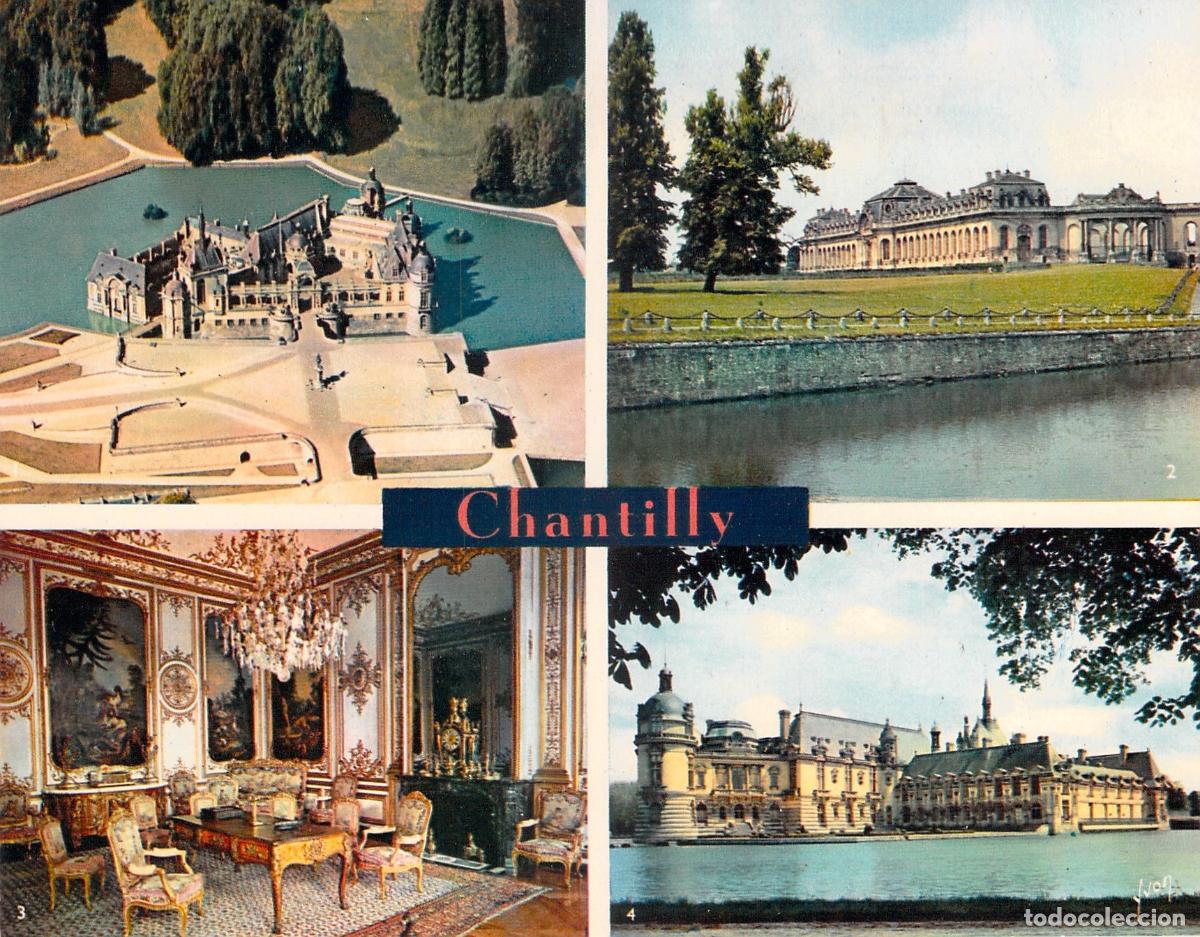 Postales: Postal Multivista del Castillo de Chantilly, Oise, Francia