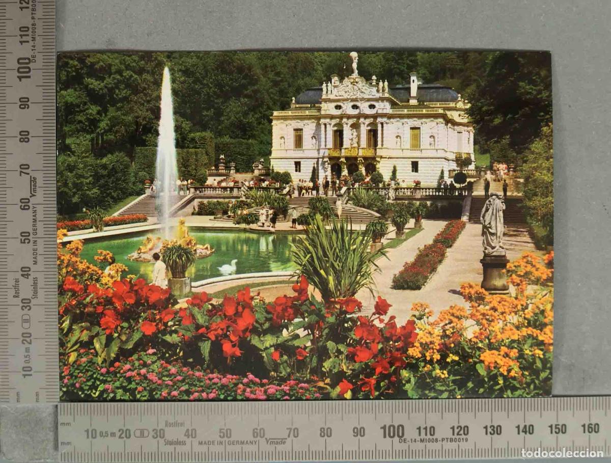 Postales: POSTAL. Schloss Linderhof - Oberammergau - K&ouml;nigsschloss