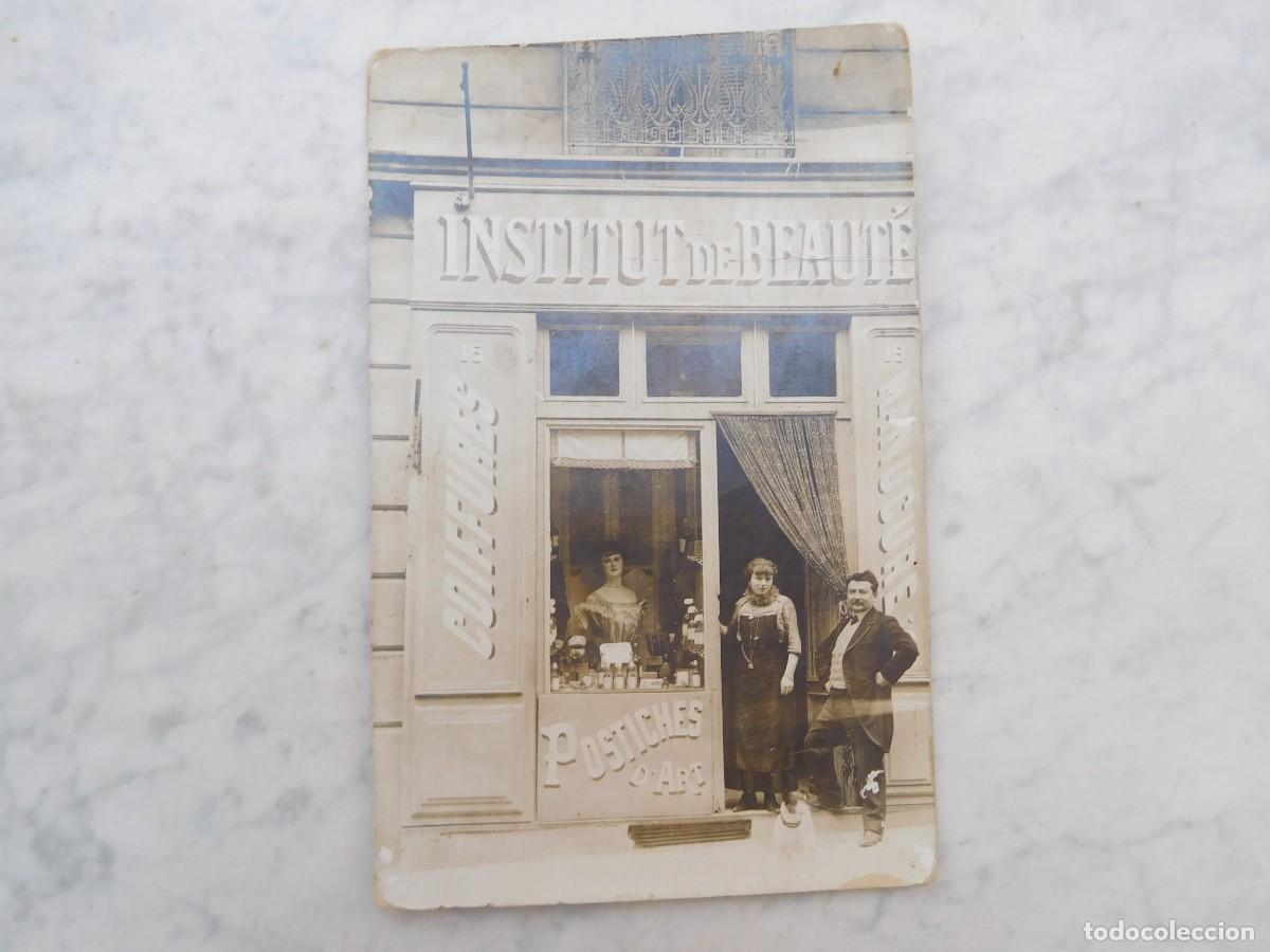 Postales: Postal antigua fotogr&aacute;fica. Francia. Institut de beaut&eacute; coiffures postiches d'art