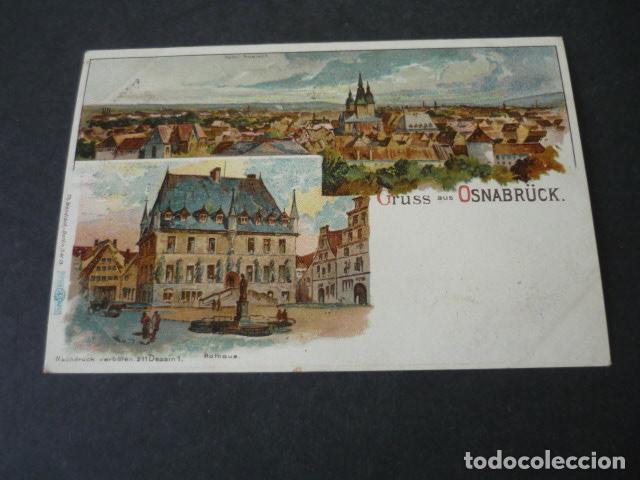 Postais: OSNABR&Uuml;CK ALEMANIA POSTAL CROMOLITOGAFICA IN DIVIDIR GRUSS AUS
