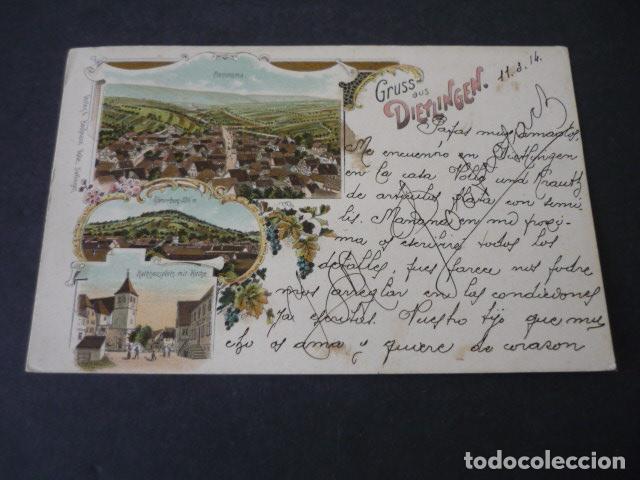 Postcards: DIENINGEN ALEMANIA POSTAL CROMOLITOGAFICA IN DIVIDIR GRUSS AUS