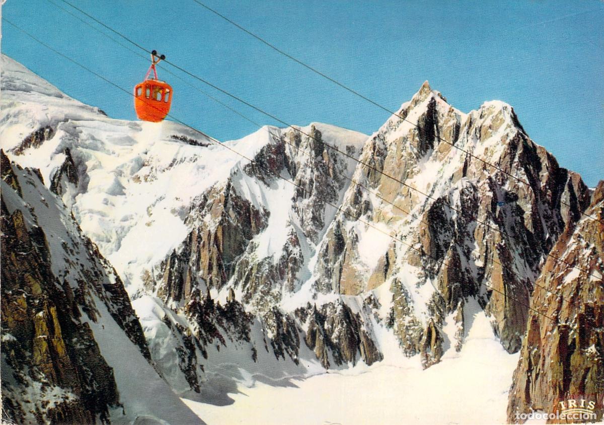 Postales: Postal Telecabina de la Vall&eacute;e Blanche y Panorama del Mont Blanc