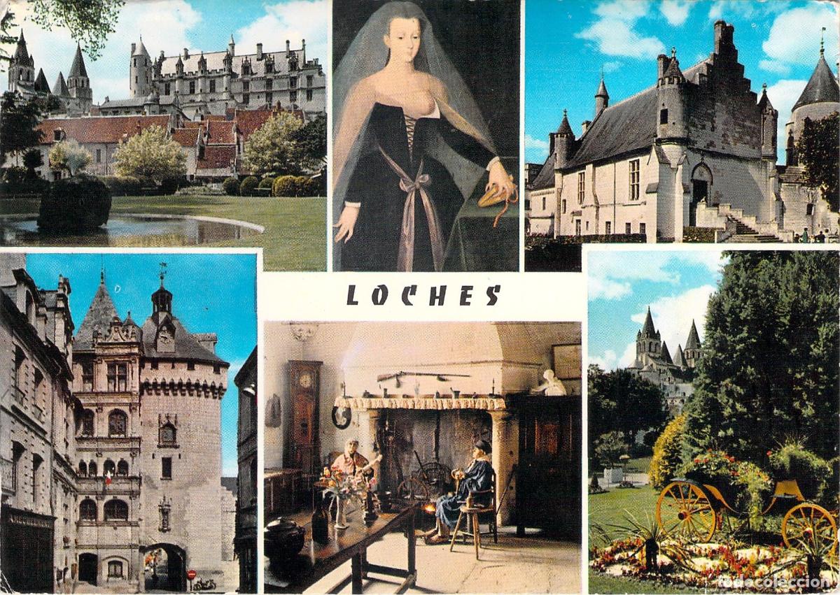 Postales: Postal Tur&iacute;stica Multivista de Loches, Castillo y Ciudad Medieval
