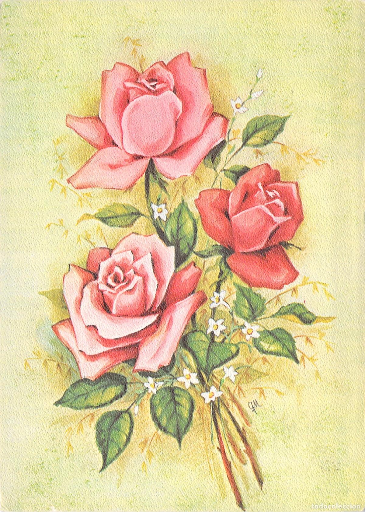 Postales: Postal Ilustrada de Rosas Rosas - &Eacute;ditions G. Picard Par&iacute;s