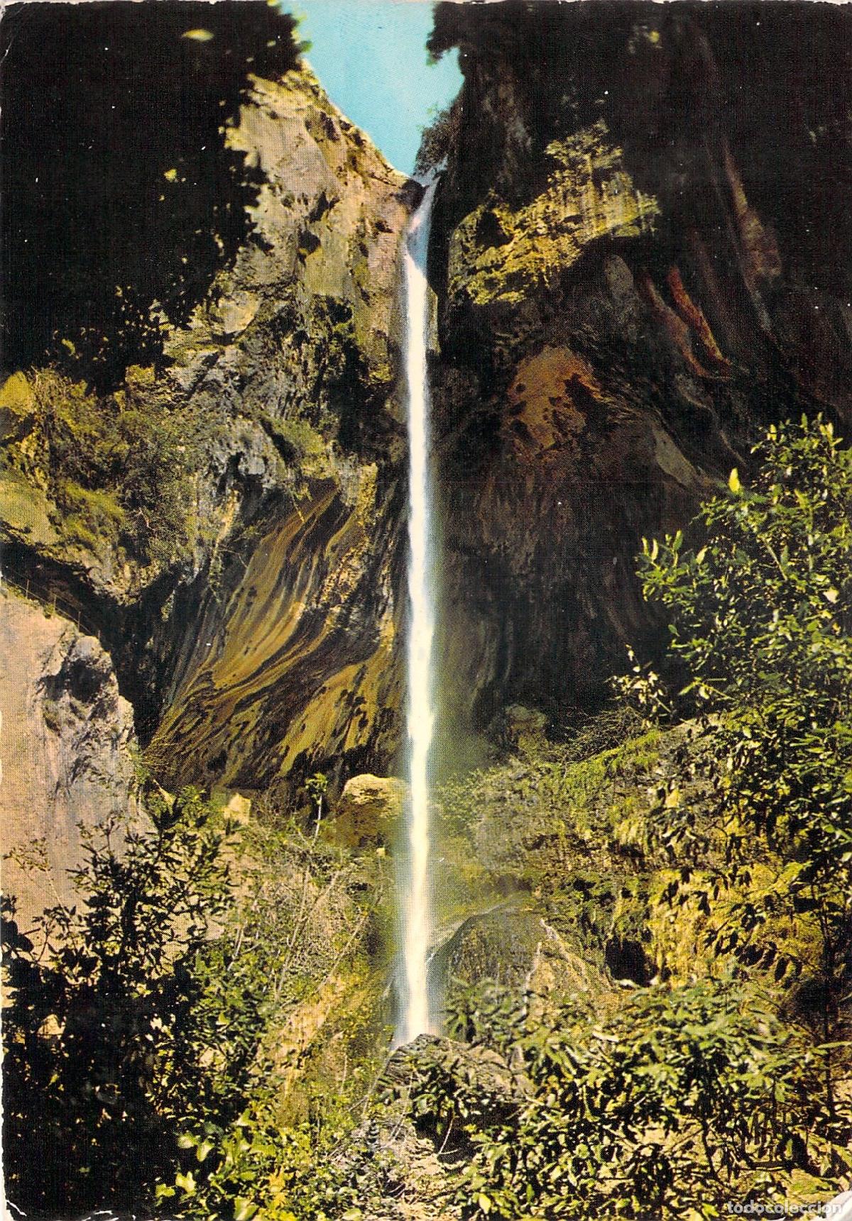 Postales: Postal de la Cascada de Courmes, Gorges du Loup, Costa Azul, Francia