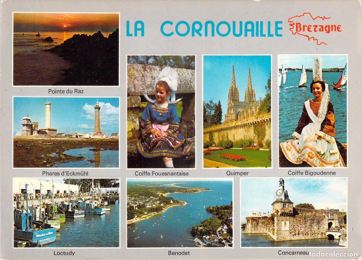 Postkarten: Postal Tur&iacute;stica de La Cornouaille, Breta&ntilde;a, Francia