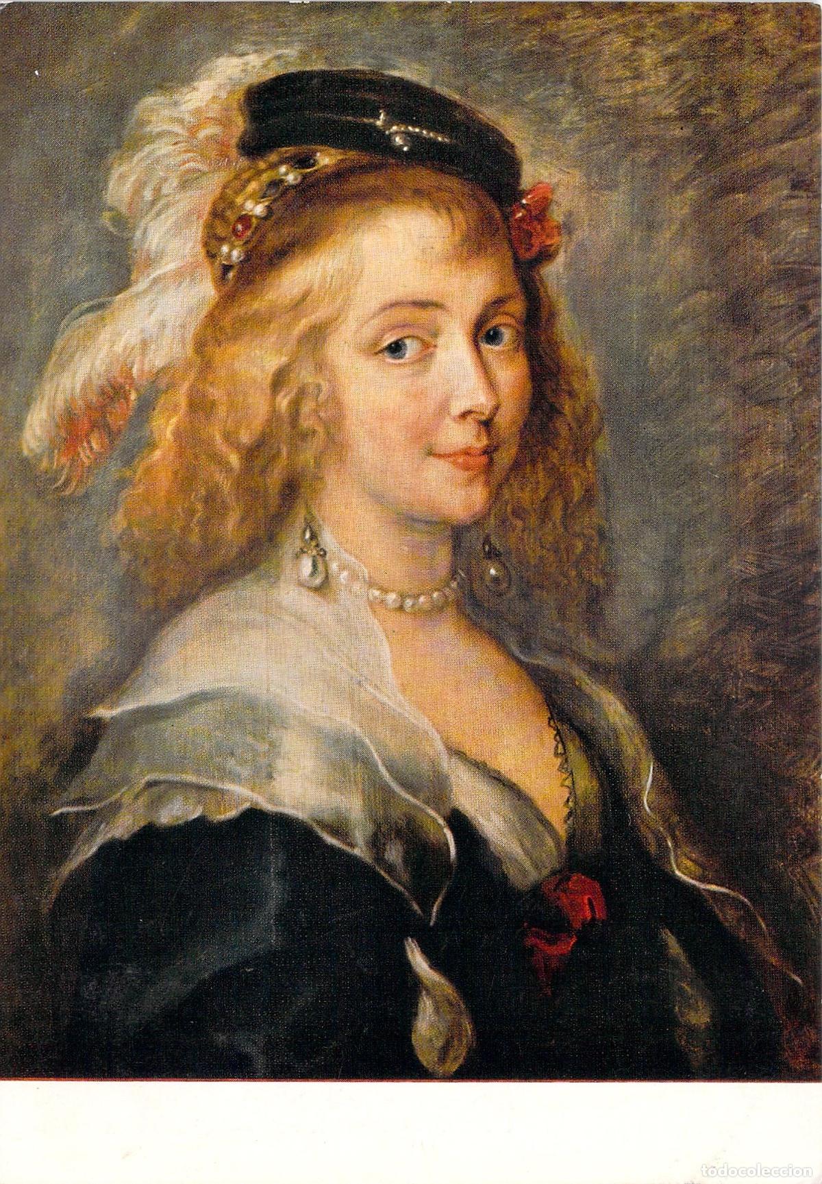 Postales: Postal Retrato de H&eacute;l&egrave;ne Fourment de Pierre-Paul Rubens Bruselas