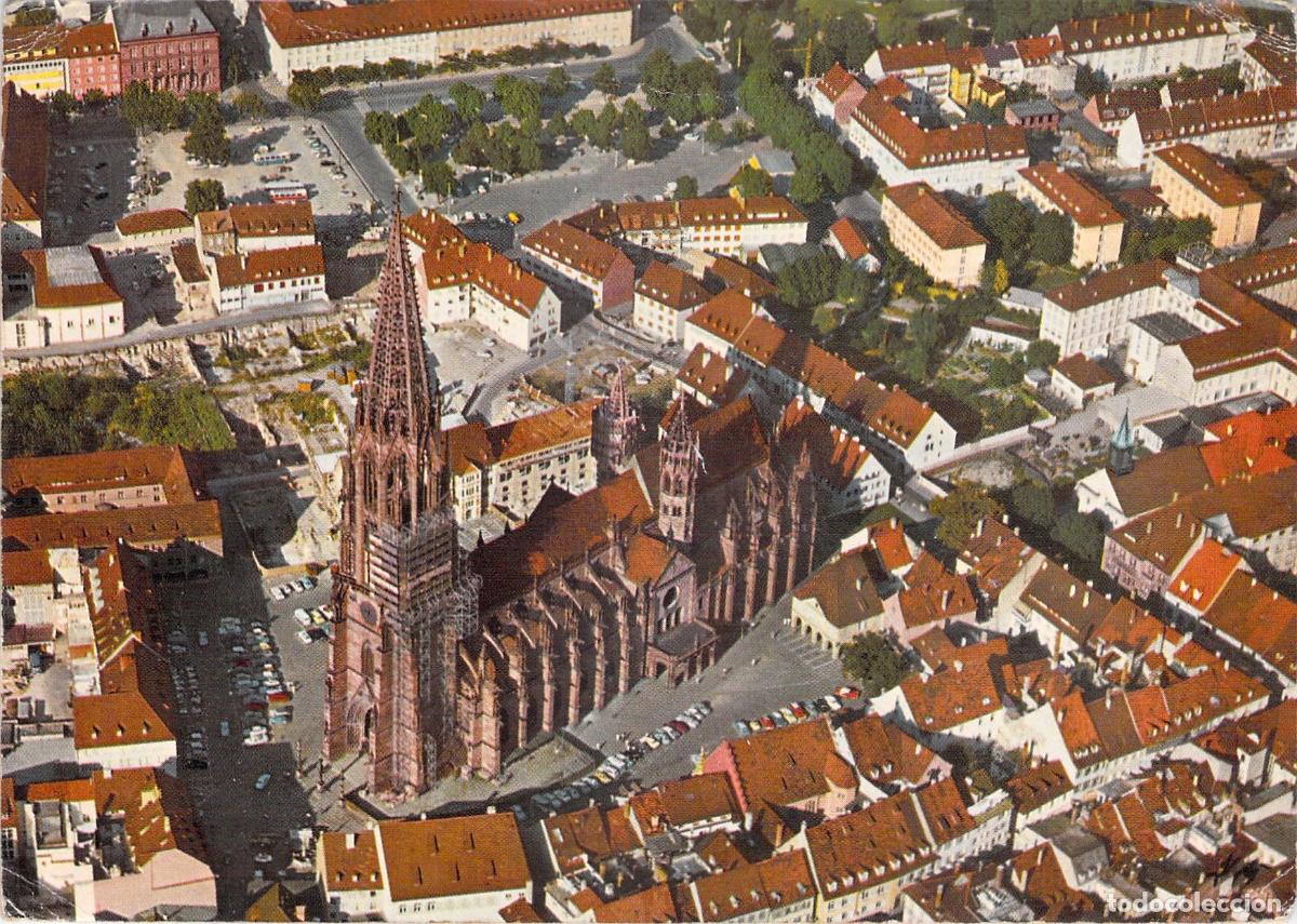 Postales: Postal de Friburgo de Brisgovia con Vista A&eacute;rea de la Catedral
