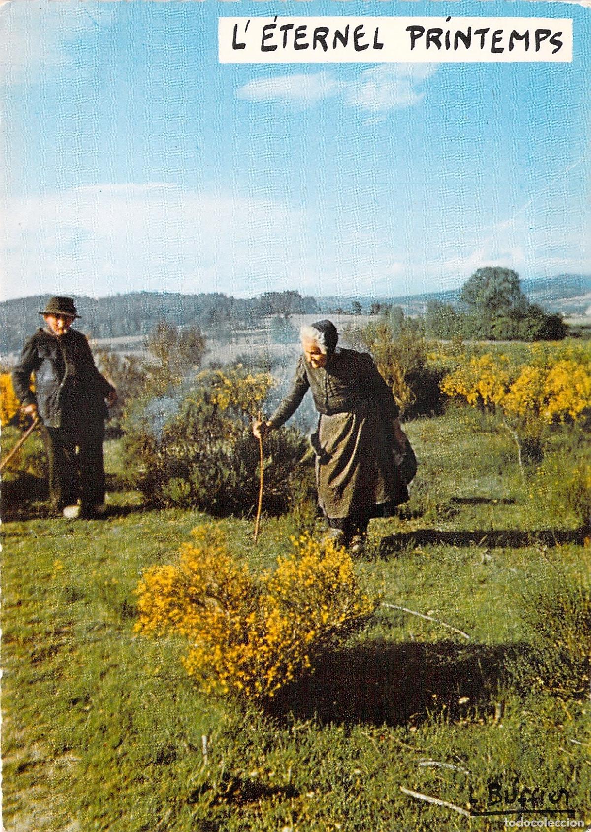 Postales: Postal L'&Eacute;ternel Printemps de Louis Buffier, Pareja en el Campo