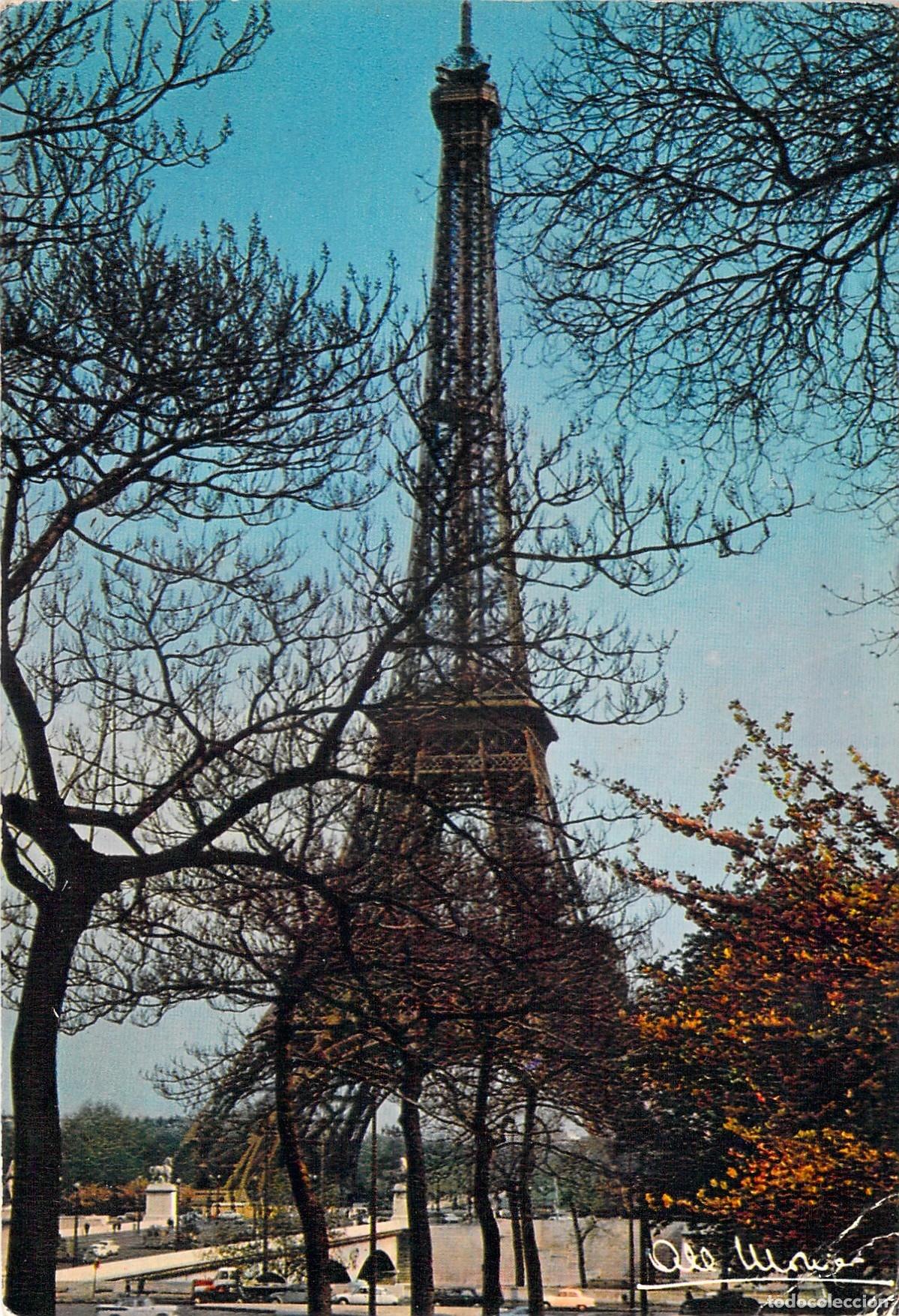 Postales: Postal de Par&iacute;s con la Torre Eiffel por Albert Monier