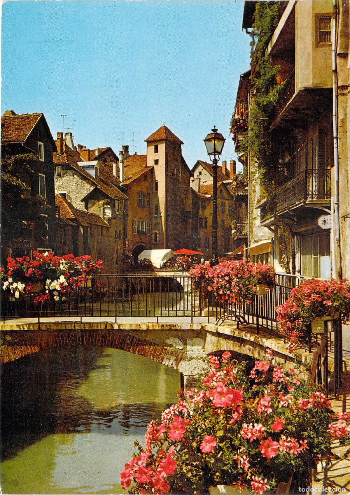 Cartes Postales: Postal de Annecy, Viejos Barrios y Canal del Thiou, Francia