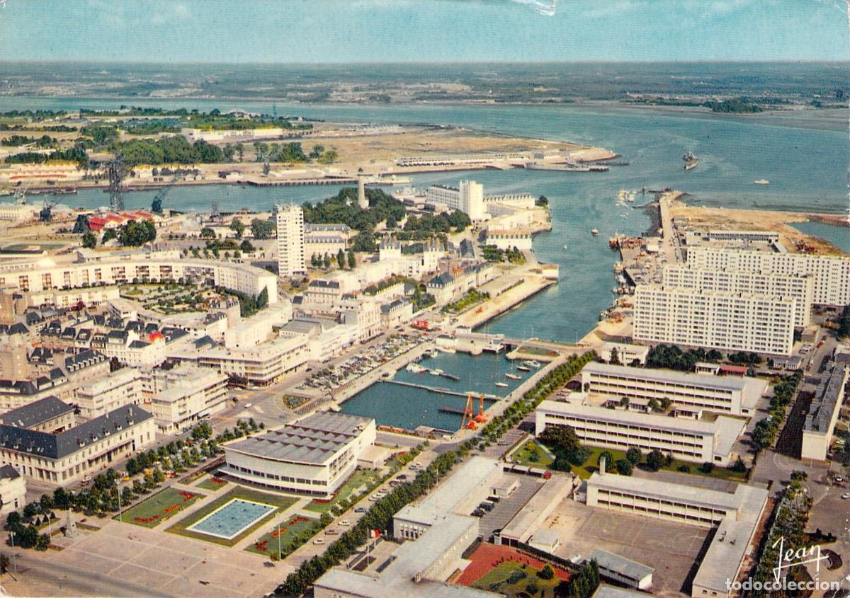 Cartes Postales: Postal Vista A&eacute;rea de Lorient, Breta&ntilde;a - Vista General de la Rada