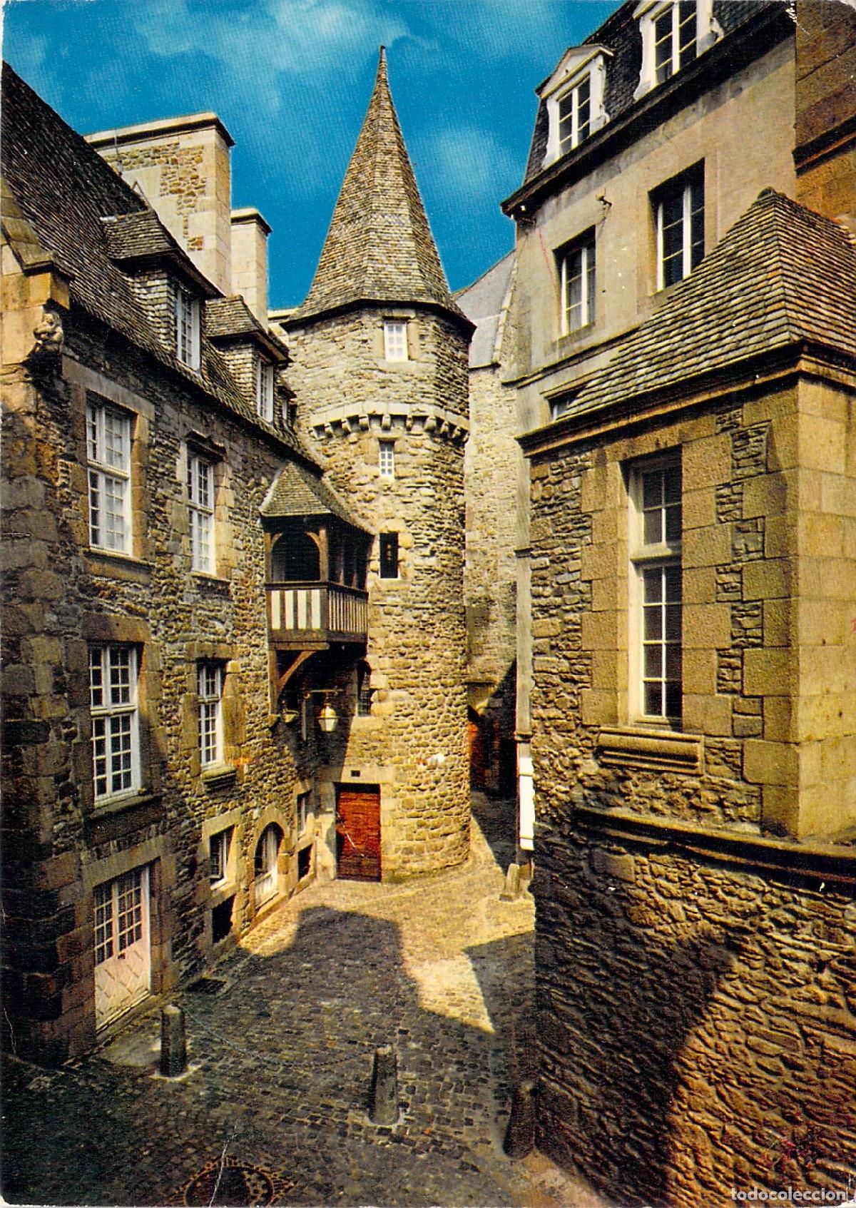 Cartes Postales: Postal de Saint-Malo: Cour de la Houssaye y Casa de la Duquesa Ana